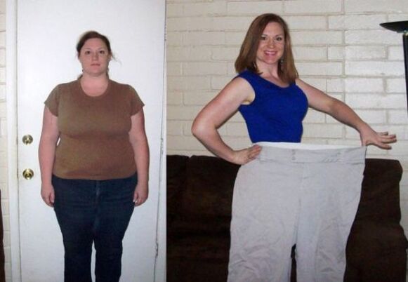 Жена пре и после дијета за пиће